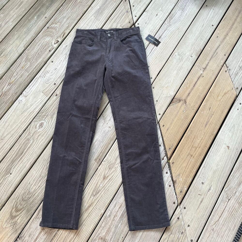Michael Kors Women's Straight Leg Corduroy Pants Color Smoke Size 28. New